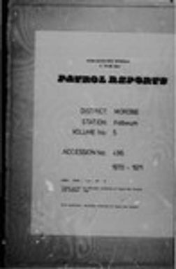 Patrol Reports. Morobe District, Kabwum, 1970 - 1971