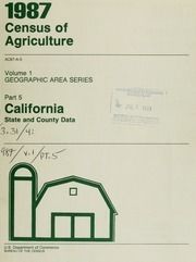 1987 census of agriculture, pt.5- California