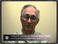 Oral history interview of Clifford B. Dunaway, Sr., part two of two