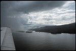 Aerial view of island from airplane