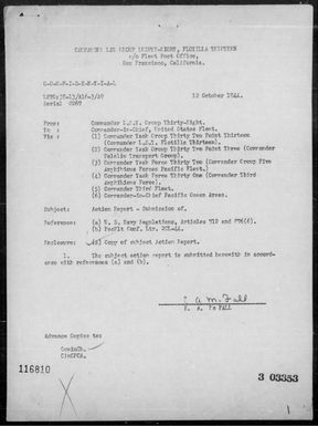 COM LST GR 38 - Rep of ops in the invasion of Peleliu Is, Palau Is 9/15-28/45