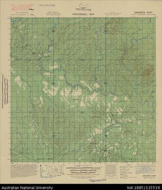 Papua New Guinea, Northeast New Guinea, Amaimon East, Provisional map, Sheet B55/5, 1354, 1944, 1:63 360
