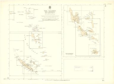 New Caledonia, New Hebrides and Santa Cruz Is. index to Admiralty published charts / Hydrographic Office