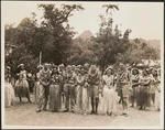 Celebrations in Rarotonga to mark the arrival of the RNZAF Hudson at Rarotonga November 1944.