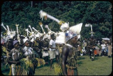 Sing-sing on Boxing Day at the Old Football Oval, Lae, between 1955 and 1960, [1] Tom Meigan