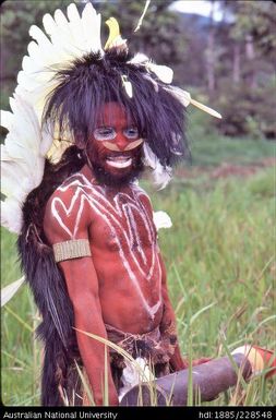 Bogaia man in cassowary-skin cape