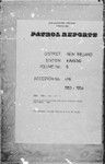 Patrol Reports. New Ireland District, Kavieng, 1953 - 1954