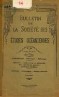 Bulletin de la Société des Études Océaniennes numéro 36