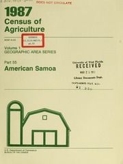 1987 census of agriculture, pt.55- American Samoa