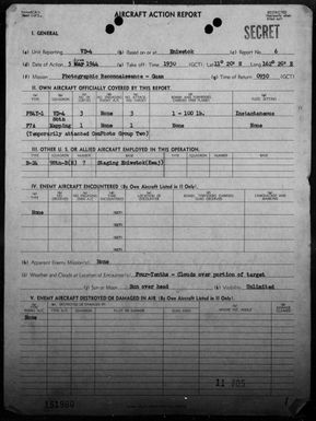 VD-4 - ACA Reports Nos 6 & 8-11 - Photo reconnaissance of Ocean, Nauru, Carolines, Marshall & Marianas Islands, 6/5-18/44