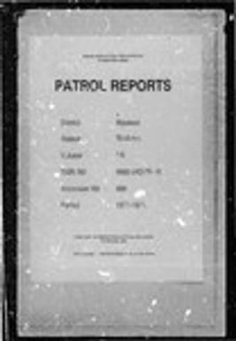Patrol Reports. Western District, Balimo, 1973 - 1974