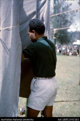 Man entering polling booth