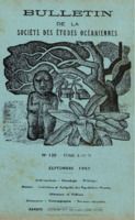 Bulletin de la Société des Études Océaniennes numéro 120