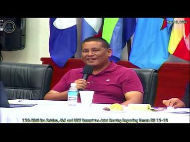 12th OEK, The Senate JGA and CSW Committee Joint Public Hearing Regarding Senate Bill 12 16