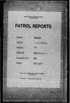 Patrol Reports. Western District, Lake Murray, 1970 - 1971