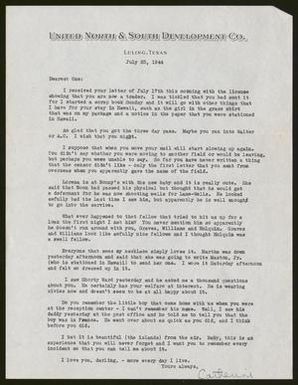 [Letter from Catherine Davis to Joe Davis - July 25, 1944]