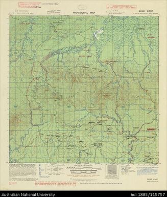 Papua New Guinea, Northeast New Guinea, Seno East,  Provisional map, Sheet A54/15, 567, 1944, 1:63 360