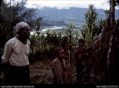 Man and children