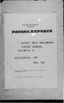 Patrol Reports. West New Britain District, Kandrian, 1960 - 1961