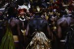 Tribal dancers at Kup, New Guinea Highlands, Jul 1964