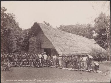 Tegua villagers at town church, Torres Islands, 1906 / J.W. Beattie