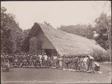 Tegua villagers at town church, Torres Islands, 1906 / J.W. Beattie