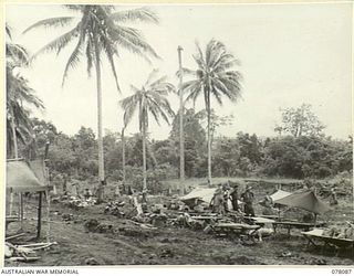 SUAIN PLANTATION, NEW GUINEA. 1944-12-15. A SECTION OF THE NEW CAMP SITE OF THE 2/4TH INFANTRY BATTALION