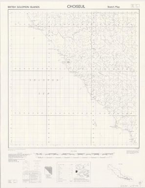Choiseul, British Solomon Islands, sketch map constructed by the Geological Survey Department, Honiara, Guadalcanal ; drawn and photographed by Directorate of Overseas Surveys. (Sheet 6)