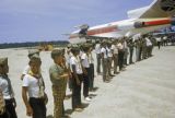 Federated States of Micronesia, Boy Scouts greeting people at Pohnpei Island airport