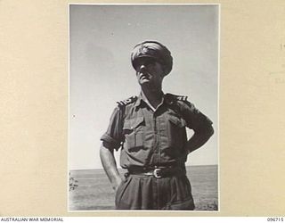 WEWAK POINT, NEW GUINEA, 1945-09-19. LIEUTENANT W.E. HOWARD, ROYAL AUSTRALIAN NAVAL VOLUNTEER RESERVE, PORT DIRECTOR OF WEWAK WHO REPRESENTED THE RAN AT THE SURRENDER OF JAPANESE FORCES ON KAIRIRU ..