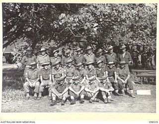 TOROKINA, BOUGAINVILLE. 1945-10-29. THE PIONEER PLATOON, 15 INFANTRY BATTALION. (FOR IDENTIFICATION OF 22 NAMED PERSONNEL REFER TO PROVISIONAL CAPTION OR NAME INDEX.)