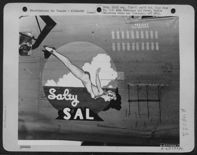 The Consolidated B-24 Liberator 'Salty Sal' At An Airfield On Kwajalein, Marshall Islands, July 1944. (U.S. Air Force Number A63799AC)