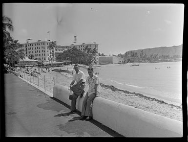 Hotel complex on the beach front, Honolulu, Hawaii