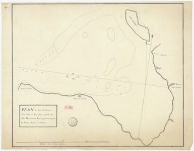 ["Plan du Port St. Loüis dans l'isle de Gouaham capitale des Isles Mariannes / Levé géométriquement en 1772 par du Clesmeur"]