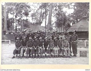 TOROKINA, BOUGAINVILLE. 1945-11-24. PERSONNEL OF 10 PLATOON, B COMPANY, 27 INFANTRY BATTALION. (FOR IDENTIFICATION OF 20 NAMED PERSONNEL REFER TO PROVISIONAL CAPTION OR NAME INDEX)