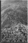 Aerial view of village on mountain ridge