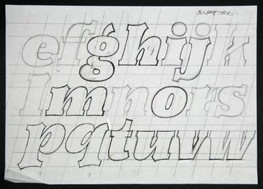 Churchward Newstype Boldest Italic Sketch