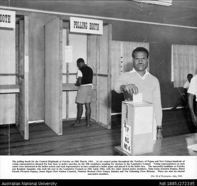 The polling booth for the General Highlands at Goroka