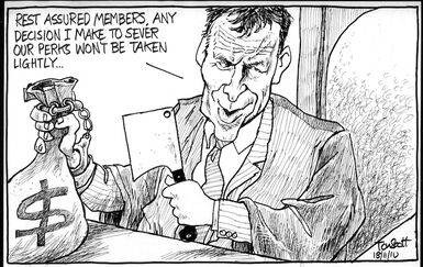 "Rest assured members, any decision I make to sever our perks won't be taken lightly..." 18 November 2010