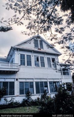 American Samoa - white wooden house