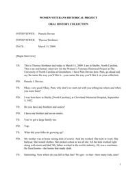 Oral history interview with Pamela Devine