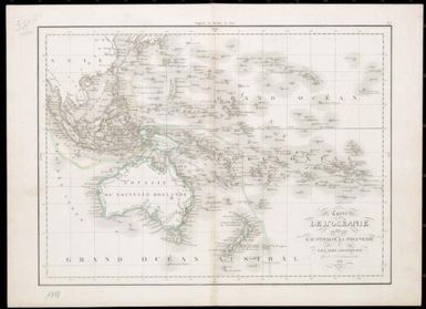 Carte de l'Oceanie contenant l'Australie la Polynesie et les iles Asiatiques / par Delamarche