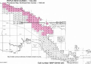 Provisional map, northeast New Guinea / prepared under the direction of the Chief Engineer, USAFFE