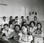 A mixed class of girls and boys, Protestant school of Papeete