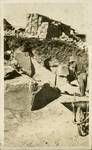 Unidentified man excavating easement, Brisbane, c1936