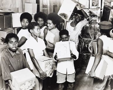 Relief supplies, Fiji, 1972