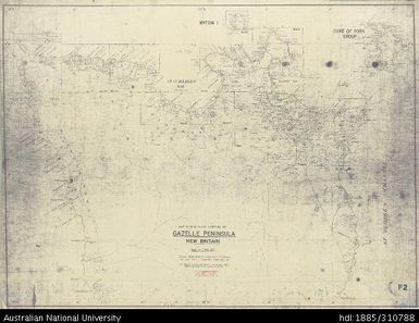 Papua New Guinea, New Britain, Northern Portion of Gazelle Peninsula, 1:100 000, 1948