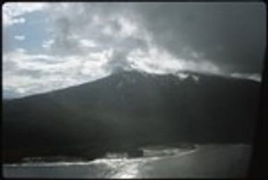 Distant aerial view of island