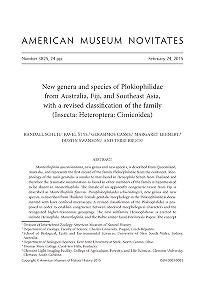 New genera and species of Plokiophilidae from Australia, Fiji, and Southeast Asia, with a revised classification of the family (Insecta, Heteroptera, Cimicoidea)