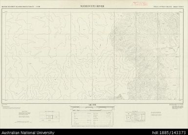 Solomon Islands, Vella Lavella Island, Njoroveto River, Series: NG 001, Sheet TM 4032, 1968, 1:10 000